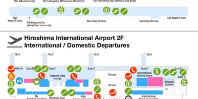Karta över hiroshima airport