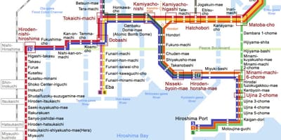 Karta över hiroshima buss 