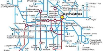 Karta över hiroshima transport