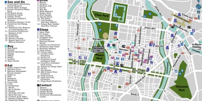 Hiroshima sevärdheter karta